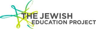 The Jewish Education Project Logo. The image includes an abstract Star of David made up of bright green and yellow.